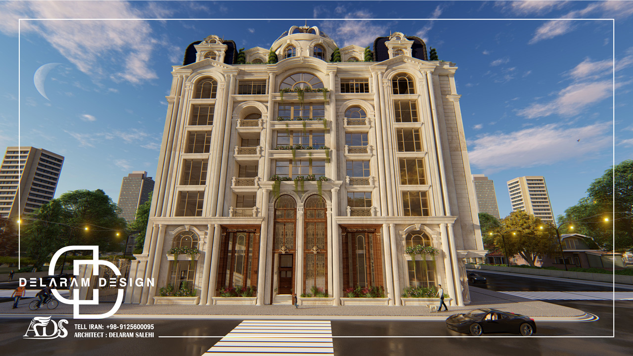 طراحی خارجی آپارتمان کلاسیک در ایران جباری 04