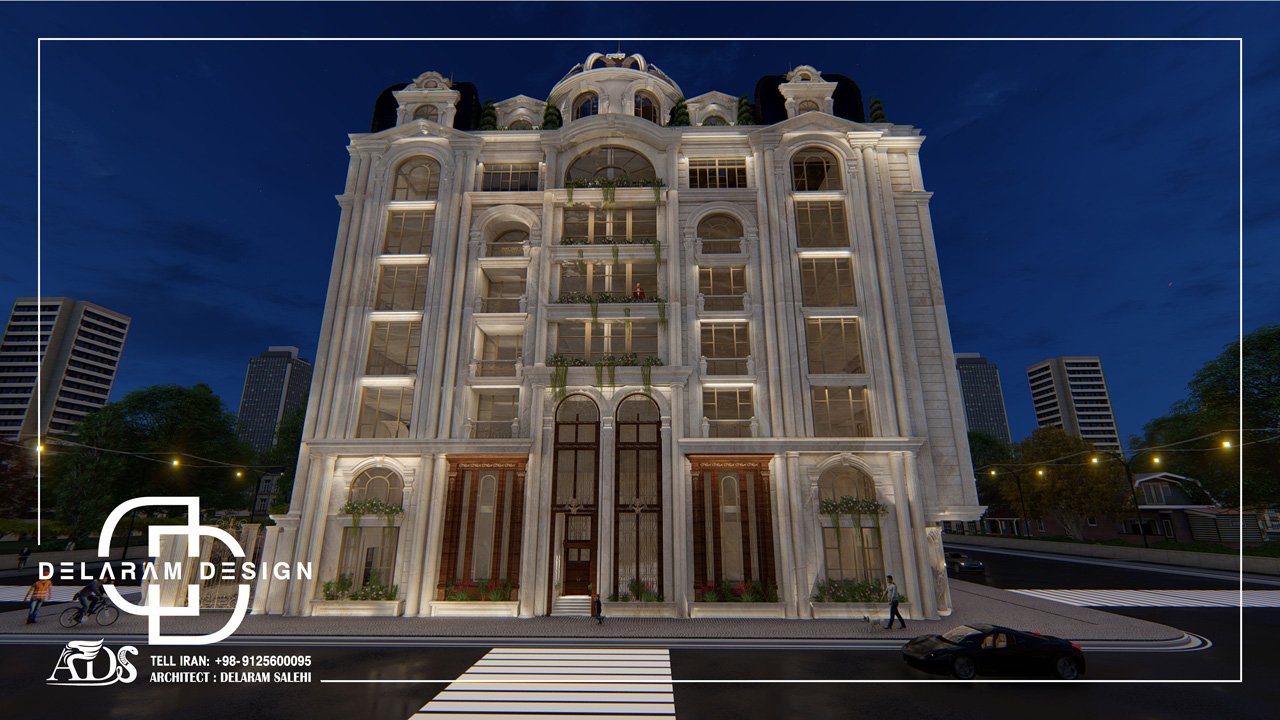 طراحی خارجی آپارتمان کلاسیک در ایران جباری 04